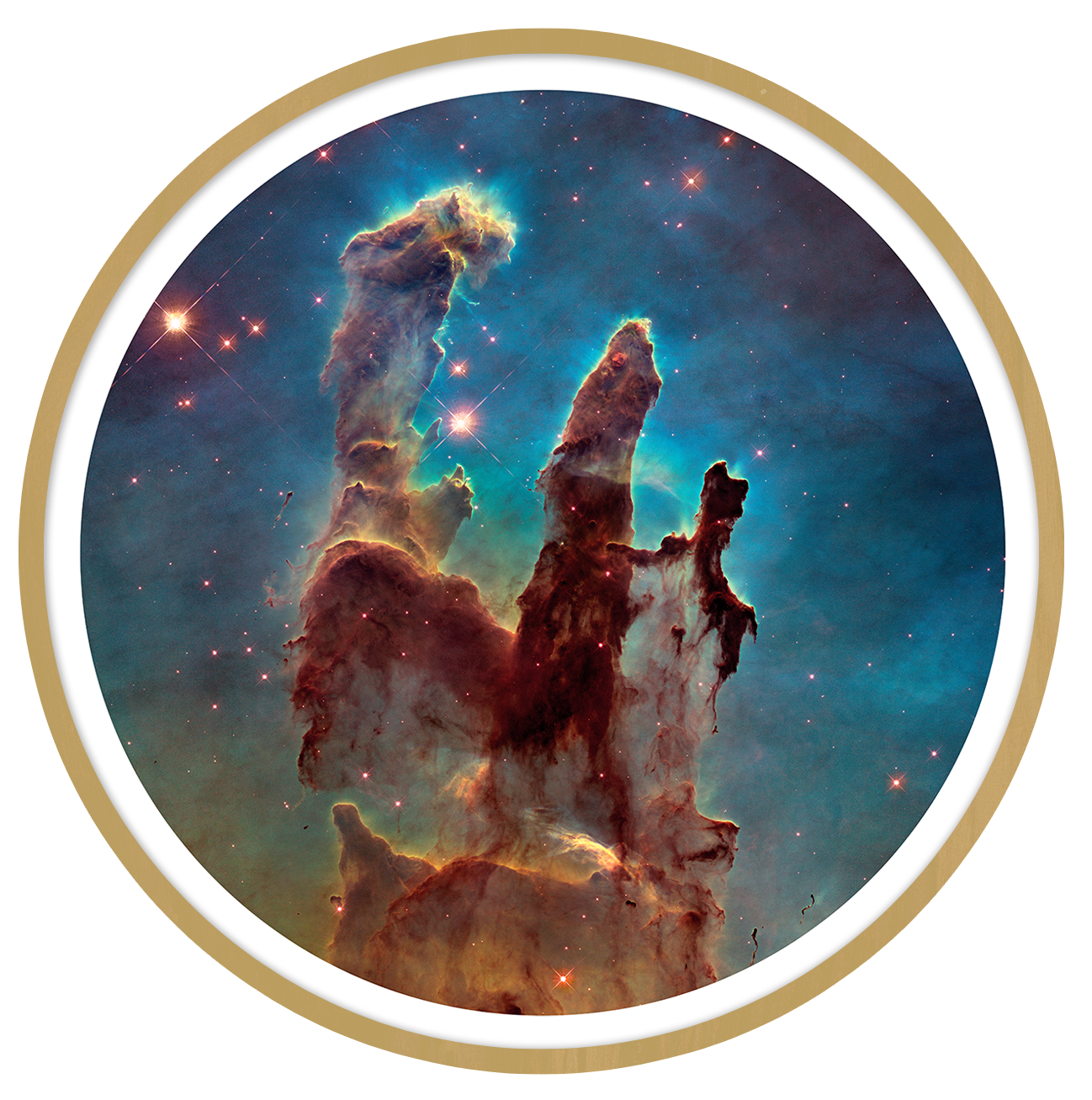 Pillars of creation Round wall art