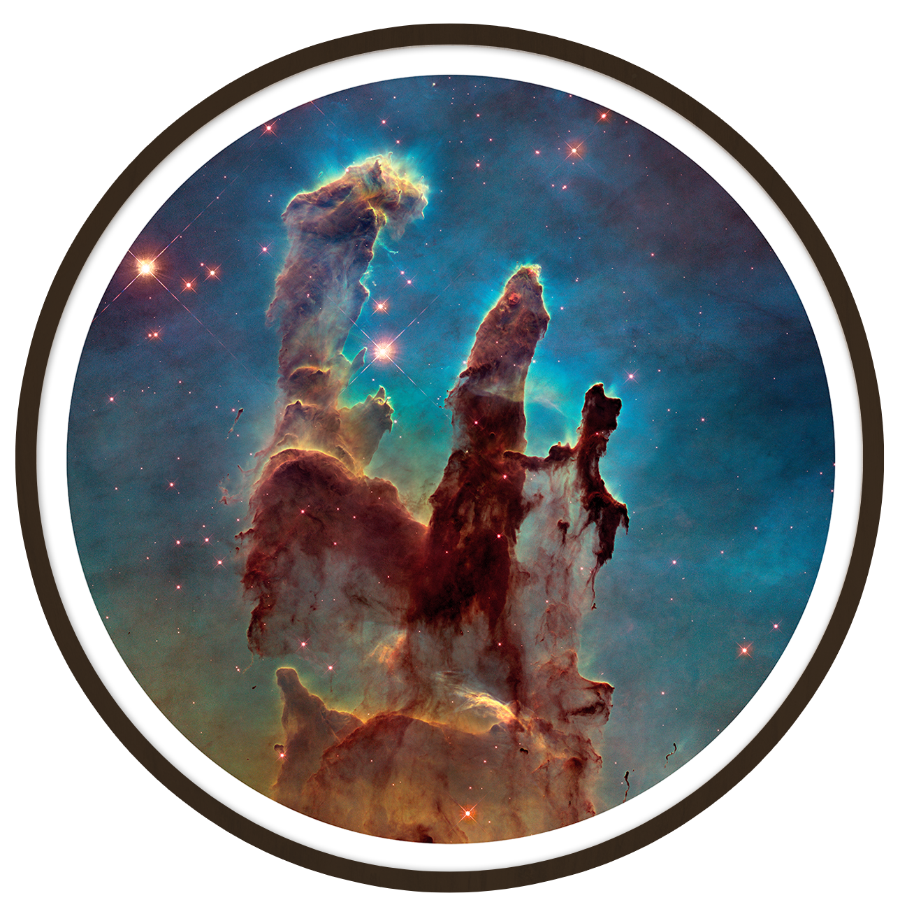 Pillars of creation Round wall art
