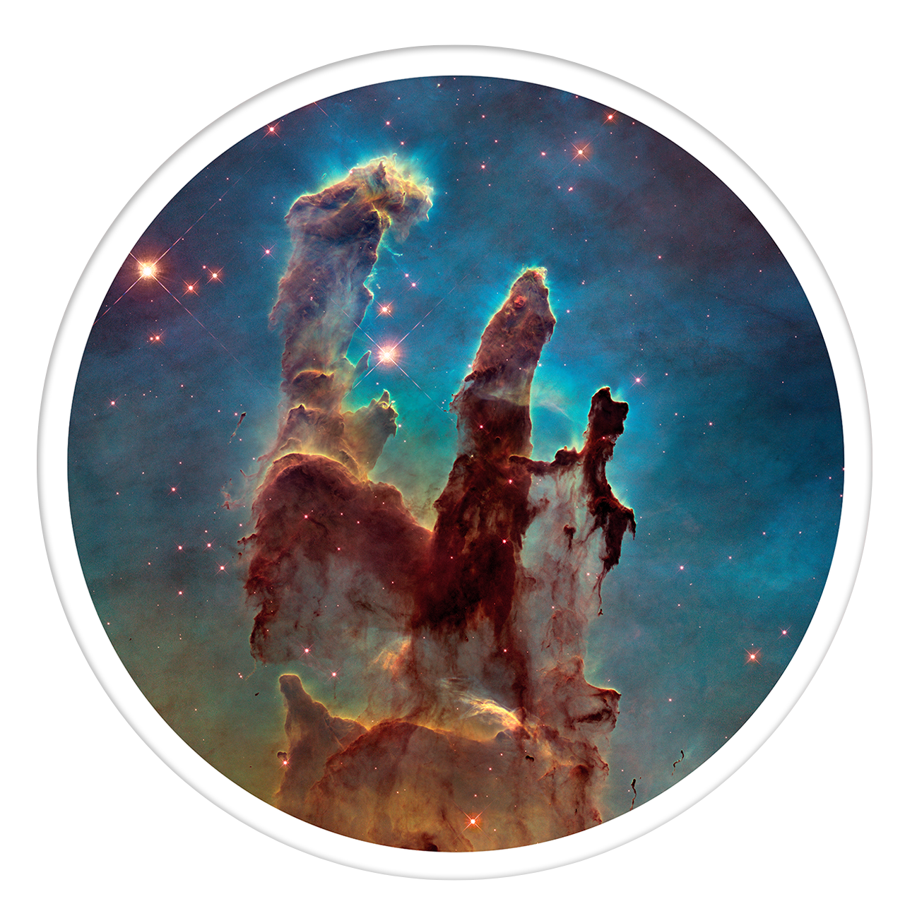 Pillars of creation Round wall art