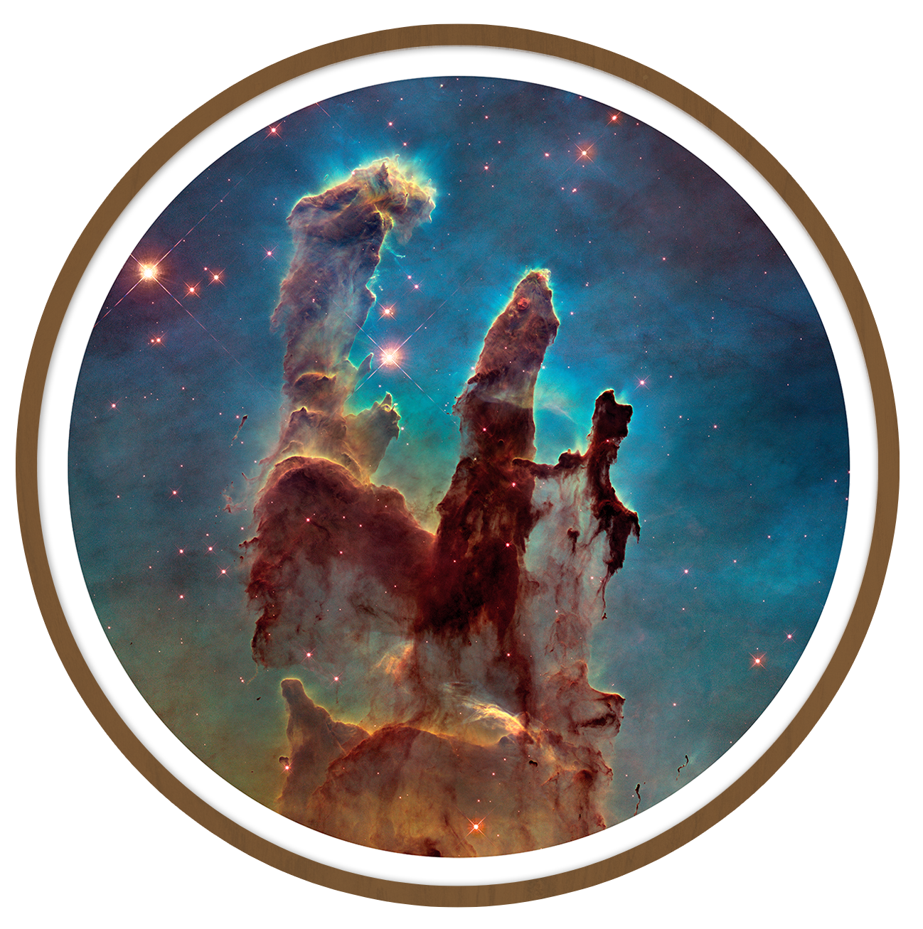 Pillars of creation Round wall art