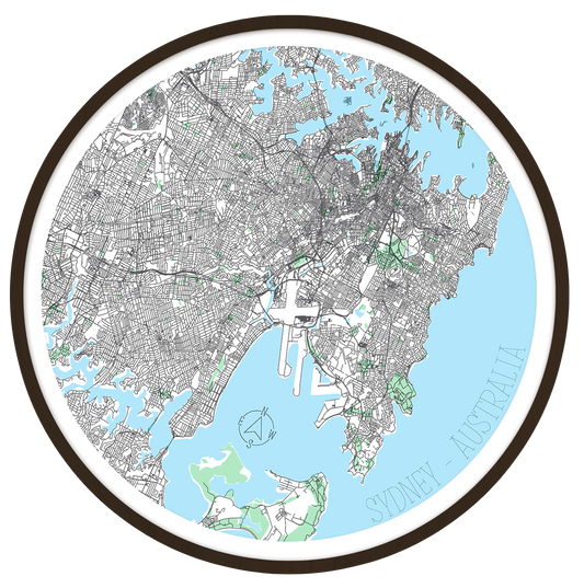 Sydney round wall art