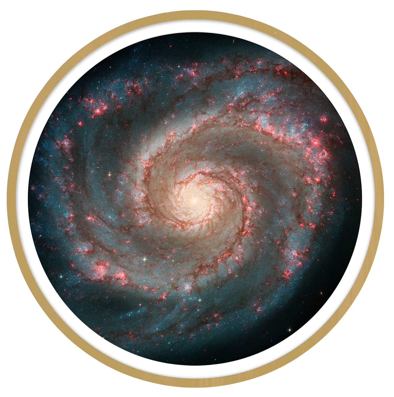 Whirpool Galaxy Round wall art