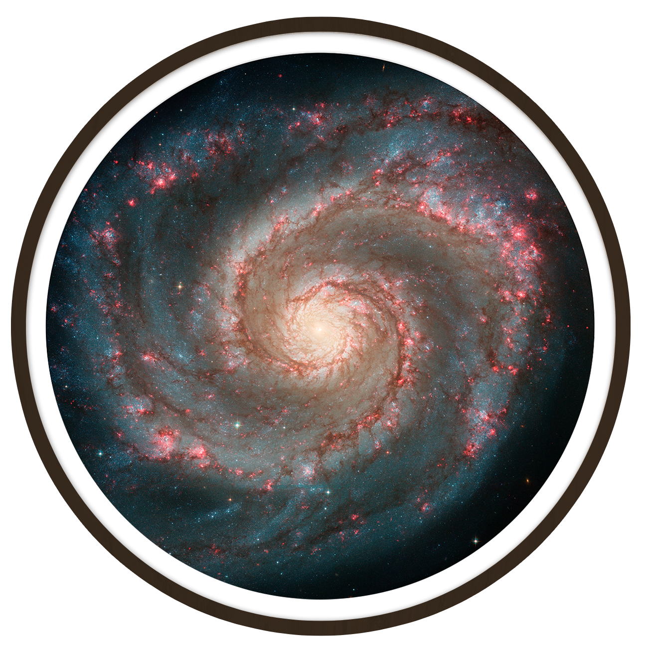Whirpool Galaxy Round wall art