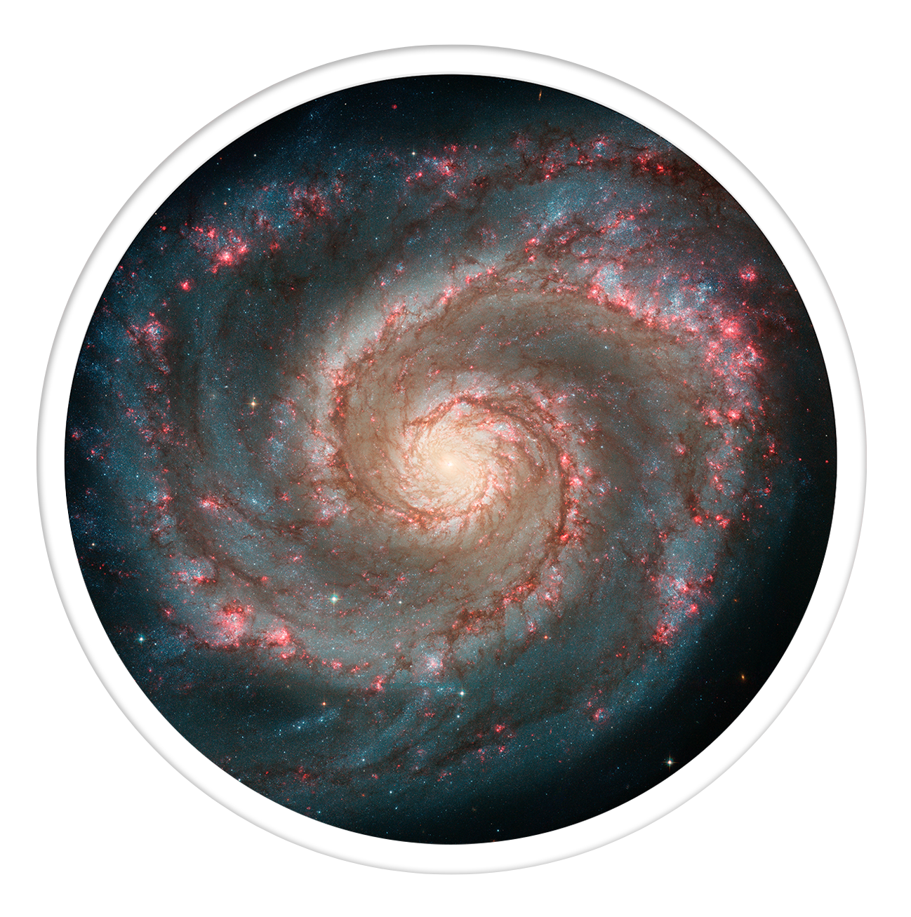 Whirpool Galaxy Round wall art