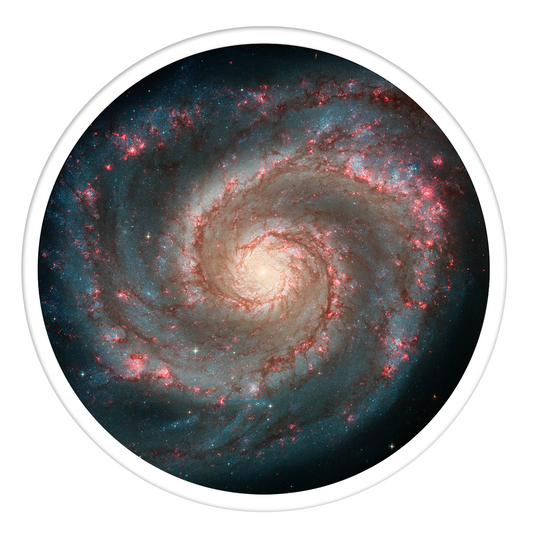 Whirpool Galaxy Round wall art