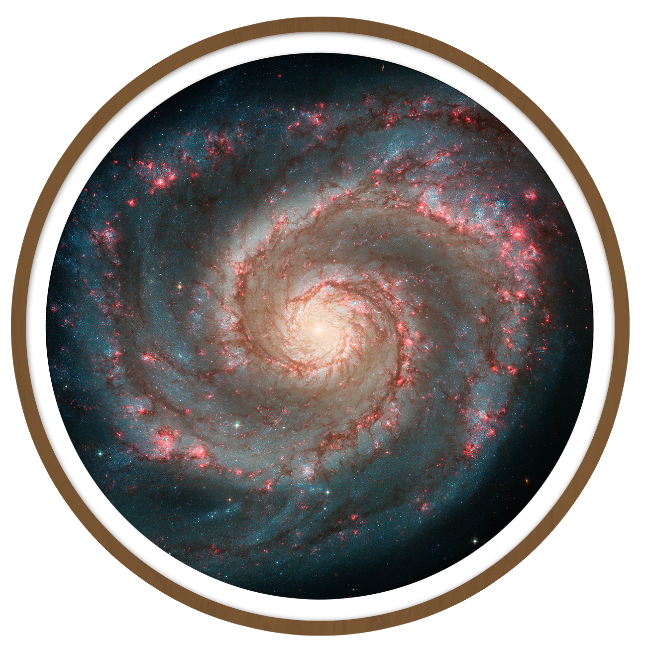 Whirpool Galaxy Round wall art
